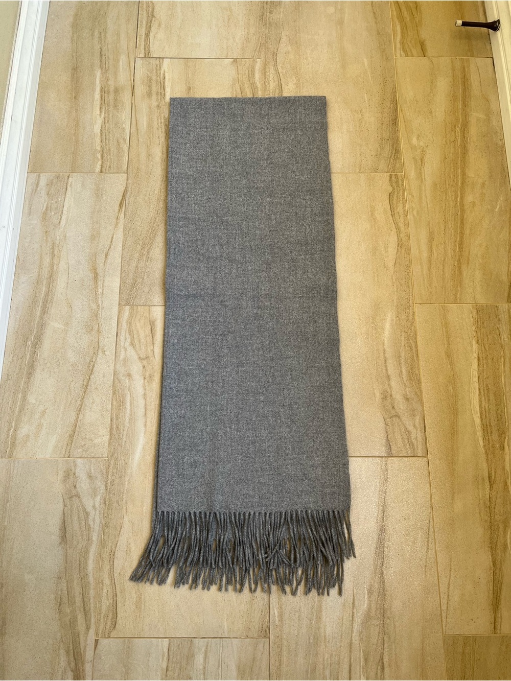 Pretty Persuasions Gray Knit Label Scarf